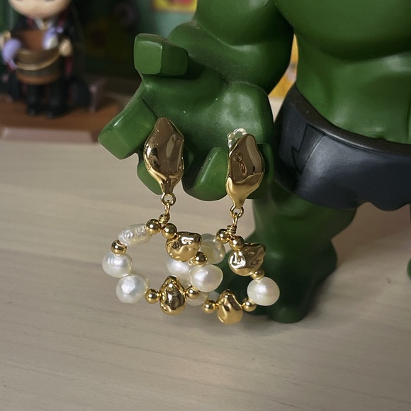 Natural pearl earrings - Picture 2 of 3